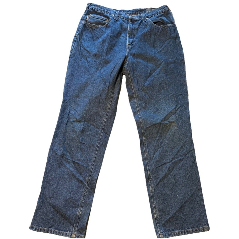 Carhartt Relaxed Fit Blue Denim Jeans Mens 34x32 (Actual 34x31) Workwear